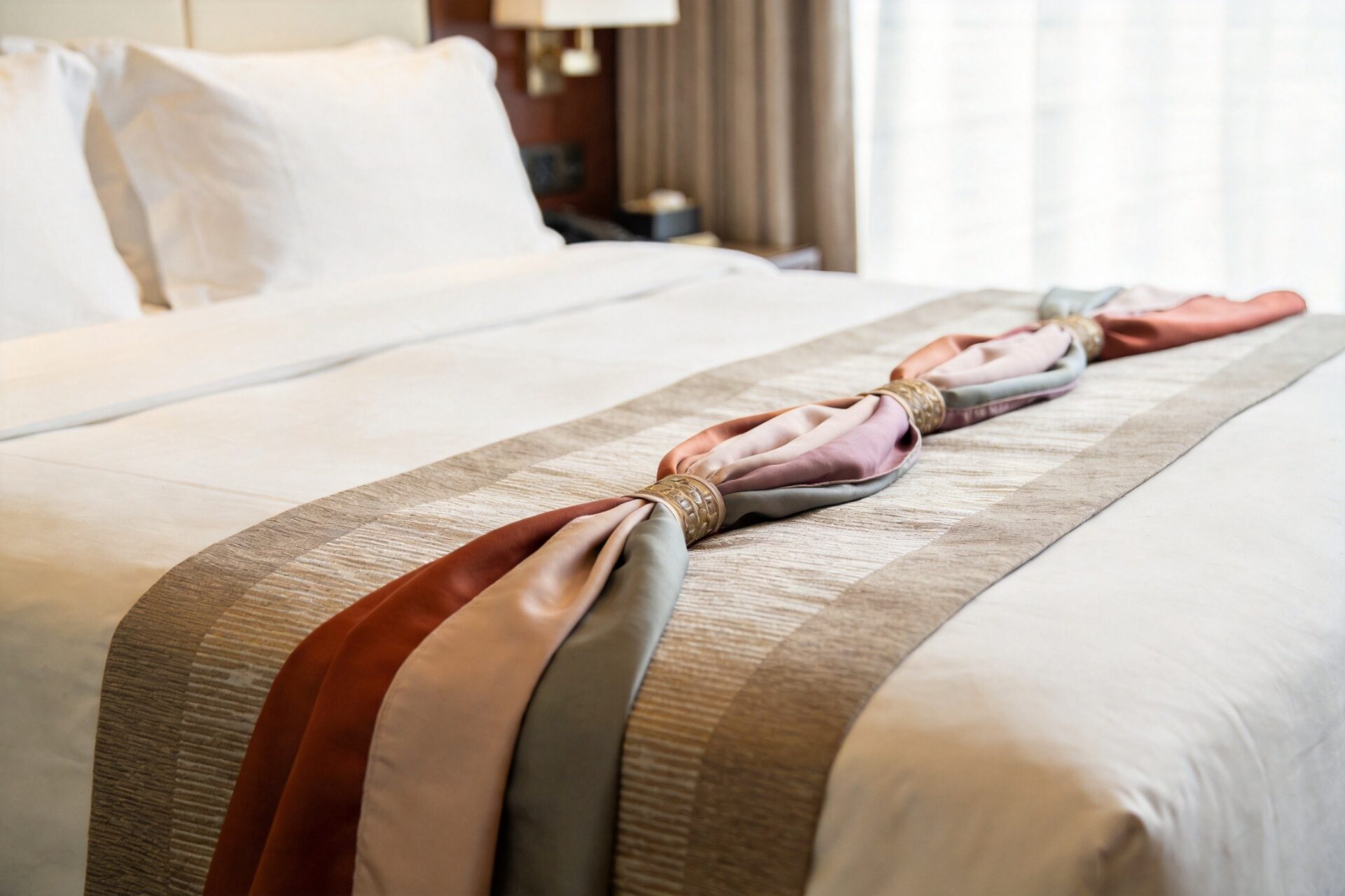 Hotel Bed Runner and Scarf Trends: Elevating Bedroom Presentation